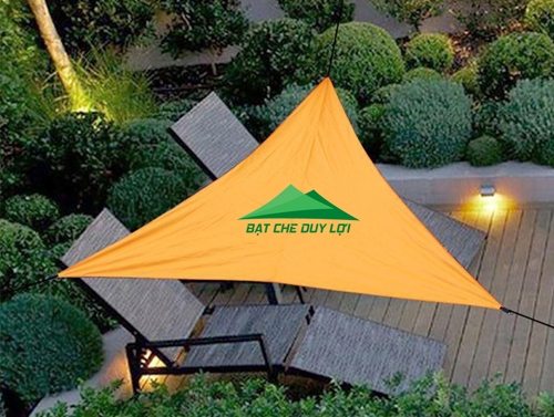 Bạt che tam giác ngoài trời cho sân vườn màu cam BTG-304
